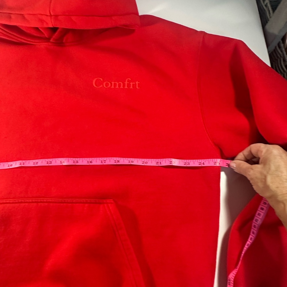 Comfrt Red Fleece Hoodie Jogger Set Women’s Large Cozy Lounge Sweat Set - Picture 13 of 15